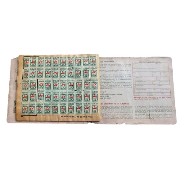 S&H Green Top Value Stamp Books Certificates Collection Vintage Saver Book Weis - Picture 9 of 10